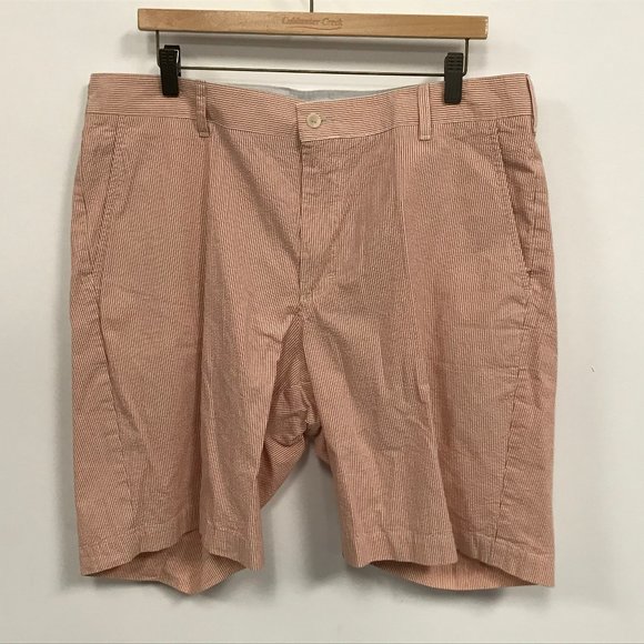 NWT Mens Size 37 or 44 Bills Khakis Red Chambray Seersucker Stripe Shorts NEW - Picture 1 of 3